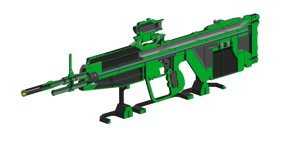 M392 Assault Rifle - Halo - Printable model - STL files 3D Print 504134