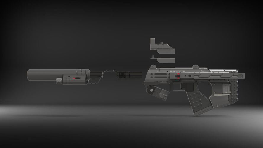  M7 SMG - Halo - Printable 3d model - STL files 3D Print 504220