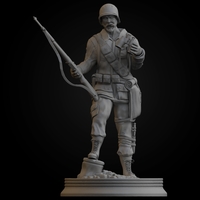 Small WW2 Easy Company Solidier 3D print model 3D Printing 504234