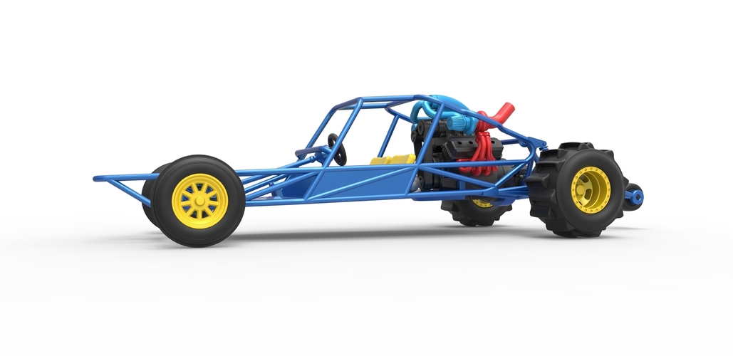 Diecast Sand drag Rail buggy Scale 1:25 3D Print 504268