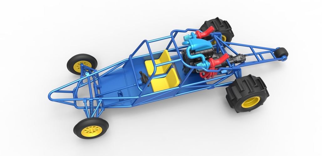 Diecast Sand drag Rail buggy Scale 1:25 3D Print 504269