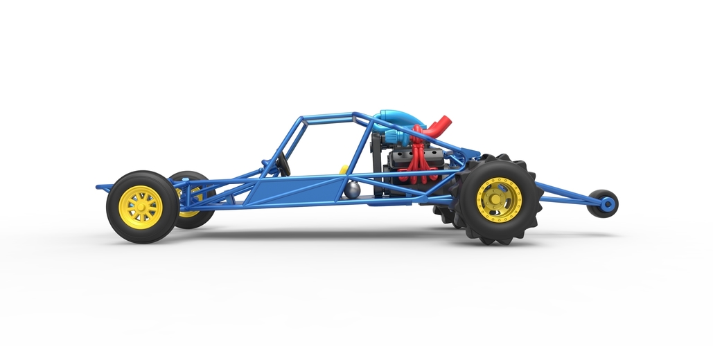 Diecast Sand drag Rail buggy Scale 1:25 3D Print 504274