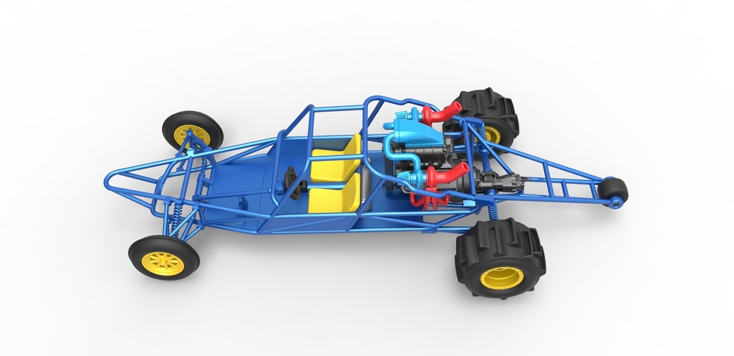 Diecast Sand drag Rail buggy Scale 1:25 3D Print 504275