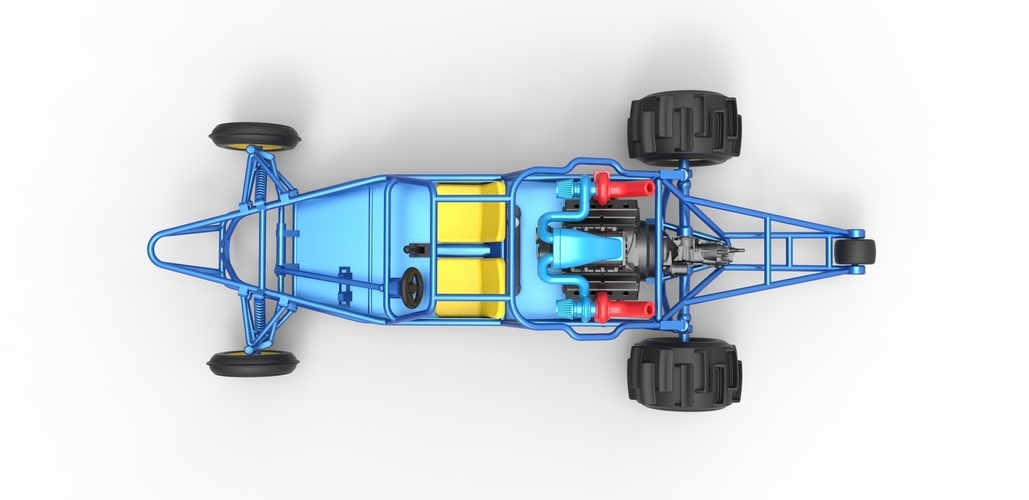 Diecast Sand drag Rail buggy Scale 1:25 3D Print 504276