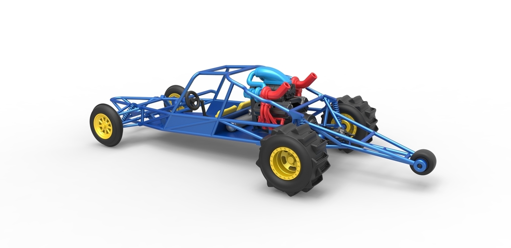 Diecast Sand drag Rail buggy Scale 1:25 3D Print 504277