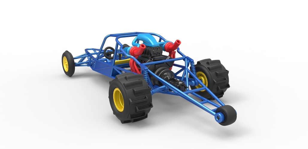 Diecast Sand drag Rail buggy Scale 1:25 3D Print 504278