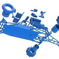 Diecast Sand drag Rail buggy Scale 1:25 - Thumbnail 16