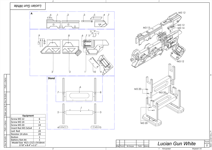 Lucian Guns - League of Legends - Printable model 3D Print 504311
