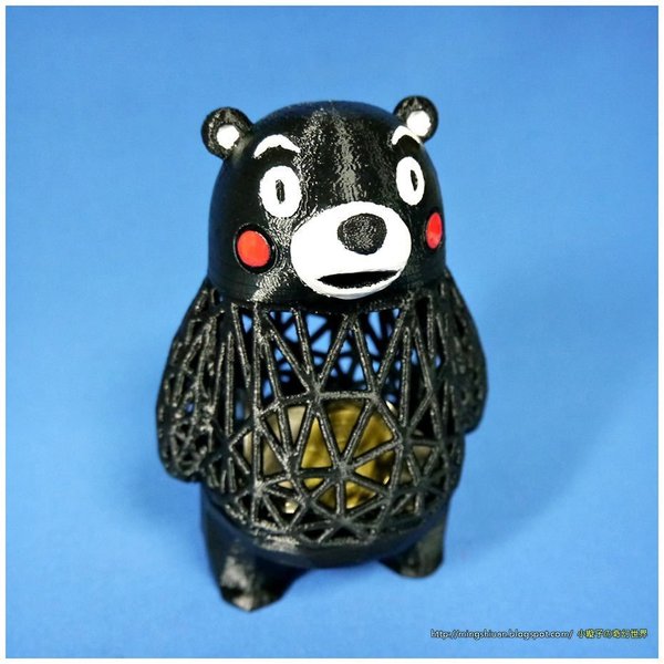 Medium Kumamon (熊本熊 / くまモン) Bank / Pen holder 3D Printing 50441