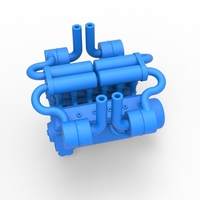 Diecast Turbo engine V12 for pulling tractor 3 Scale 1:25 - Thumbnail 3