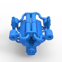 Diecast Turbo engine V12 for pulling tractor 3 Scale 1:25 - Thumbnail 7