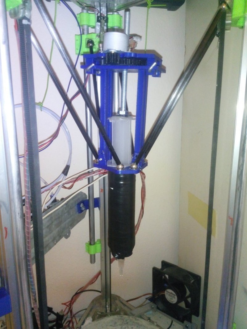 Kossel chocolate (paste) extruder conversion