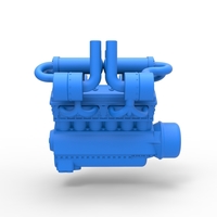 Diecast Turbo engine V12 for pulling tractor 3 Scale 1:25 - Thumbnail 9