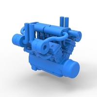 Diecast Turbo engine V12 for pulling tractor 3 Scale 1:25 - Thumbnail 11