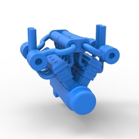 Diecast Turbo engine V12 for pulling tractor 3 Scale 1:25 - Thumbnail 12