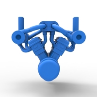 Diecast Turbo engine V12 for pulling tractor 3 Scale 1:25 - Thumbnail 13