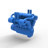 Diecast Turbo engine V12 for pulling tractor 3 Scale 1:25 - Thumbnail 15