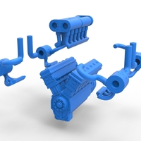 Diecast Turbo engine V12 for pulling tractor 3 Scale 1:25 - Thumbnail 16