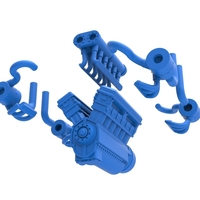 Diecast Turbo engine V12 for pulling tractor 3 Scale 1:25 - Thumbnail 17