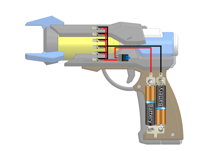 Ana Dart Gun - Overwatch - Printable model  3D Print 504563