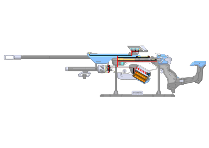 Ana Sniper Rifle - Overwatch - Printable model - 2 SKINS 3D Print 504609