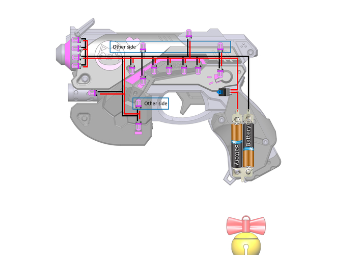  DVa Gun Black Cat Skin - Overwatch - Printable  model 3D Print 504613