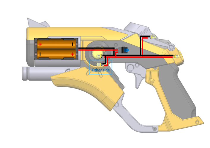  Mercy Blaster Devil Skin - Overwatch - Printable model 3D Print 504708