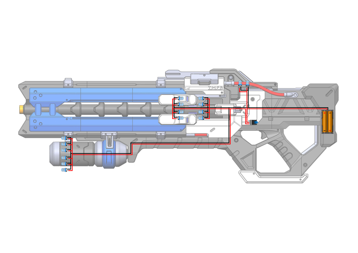 Soldier 76 Pulse Rifle - Overwatch - Printable model 3D Print 504769