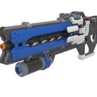 Small Soldier 76 Pulse Rifle - Overwatch - Printable model 3D Printing 504772