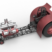 Pulling tractor with turbo engine V12 Version 2 Scale 1:25 - Thumbnail 3