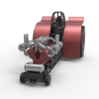 Pulling tractor with turbo engine V12 Version 2 Scale 1:25 - Thumbnail 4