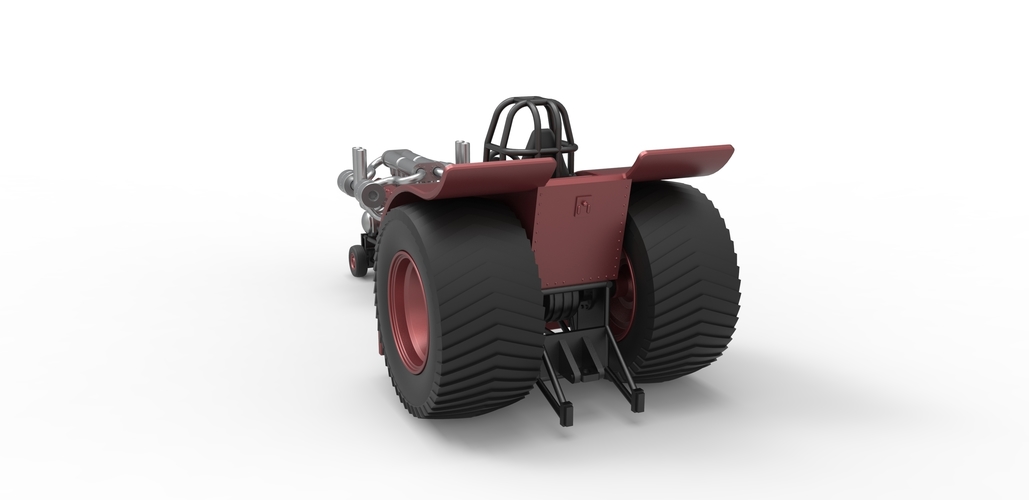 Pulling tractor with turbo engine V12 Version 2 Scale 1:25 3D Print 504881