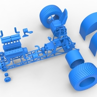 Pulling tractor with turbo engine V12 Version 2 Scale 1:25 - Thumbnail 17