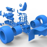 Pulling tractor with turbo engine V12 Version 2 Scale 1:25 - Thumbnail 21