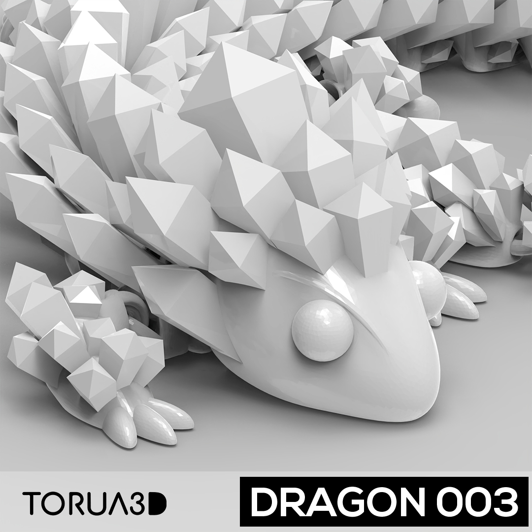 3D Printed Articulated Dragon 003 by Torua3D