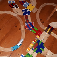 BigJigs wooden roadway half-curves and quarter- curves - Thumbnail 1