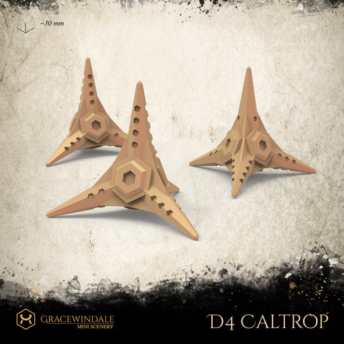 Caltrop D4 Die 3D Print 504958