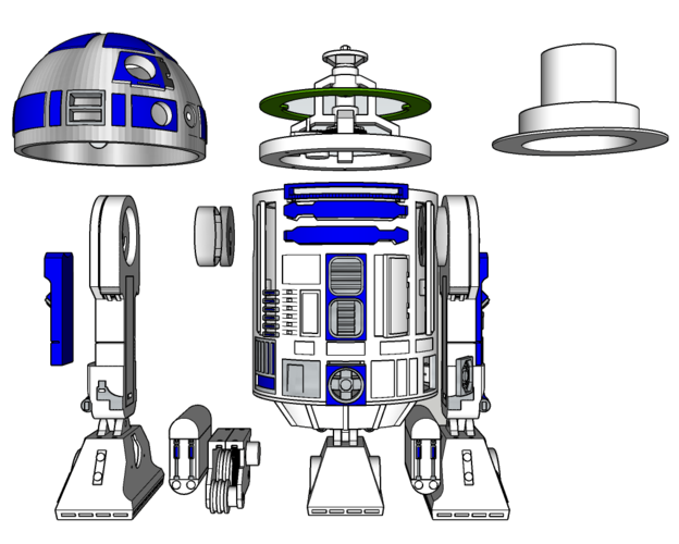 R2D2 from STAR WARS the one and only 3D Print 504980