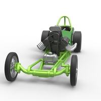 Diecast Front engine old school dragster with V8 Scale 1:25 - Thumbnail 4