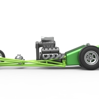 Diecast Front engine old school dragster with V8 Scale 1:25 - Thumbnail 8