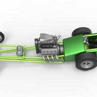 Diecast Front engine old school dragster with V8 Scale 1:25 - Thumbnail 9