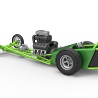 Diecast Front engine old school dragster with V8 Scale 1:25 - Thumbnail 11