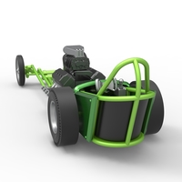 Diecast Front engine old school dragster with V8 Scale 1:25 - Thumbnail 12