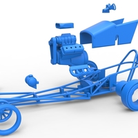 Diecast Front engine old school dragster with V8 Scale 1:25 - Thumbnail 15