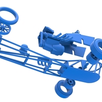 Diecast Front engine old school dragster with V8 Scale 1:25 - Thumbnail 16