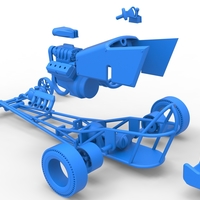 Diecast Front engine old school dragster with V8 Scale 1:25 - Thumbnail 21