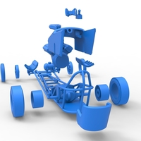 Diecast Front engine old school dragster with V8 Scale 1:25 - Thumbnail 22