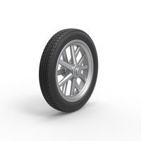 Diecast front wheel of old school dragster Scale 1:25 - Thumbnail 2