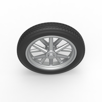 Diecast front wheel of old school dragster Scale 1:25 - Thumbnail 6