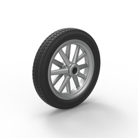 Diecast front wheel of old school dragster Scale 1:25 - Thumbnail 8